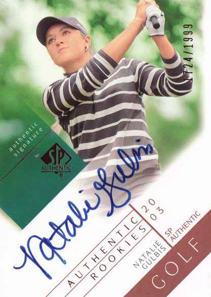 Natalie Gulbis 2003 Authentic Rookies Golf Hand Signed Autograph Photo Card