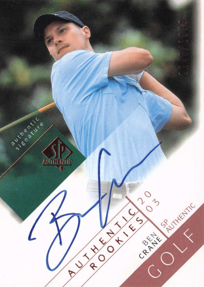 Ben Crane 2003 Authentic Rookies Golf Hand Signed Autograph Photo Card