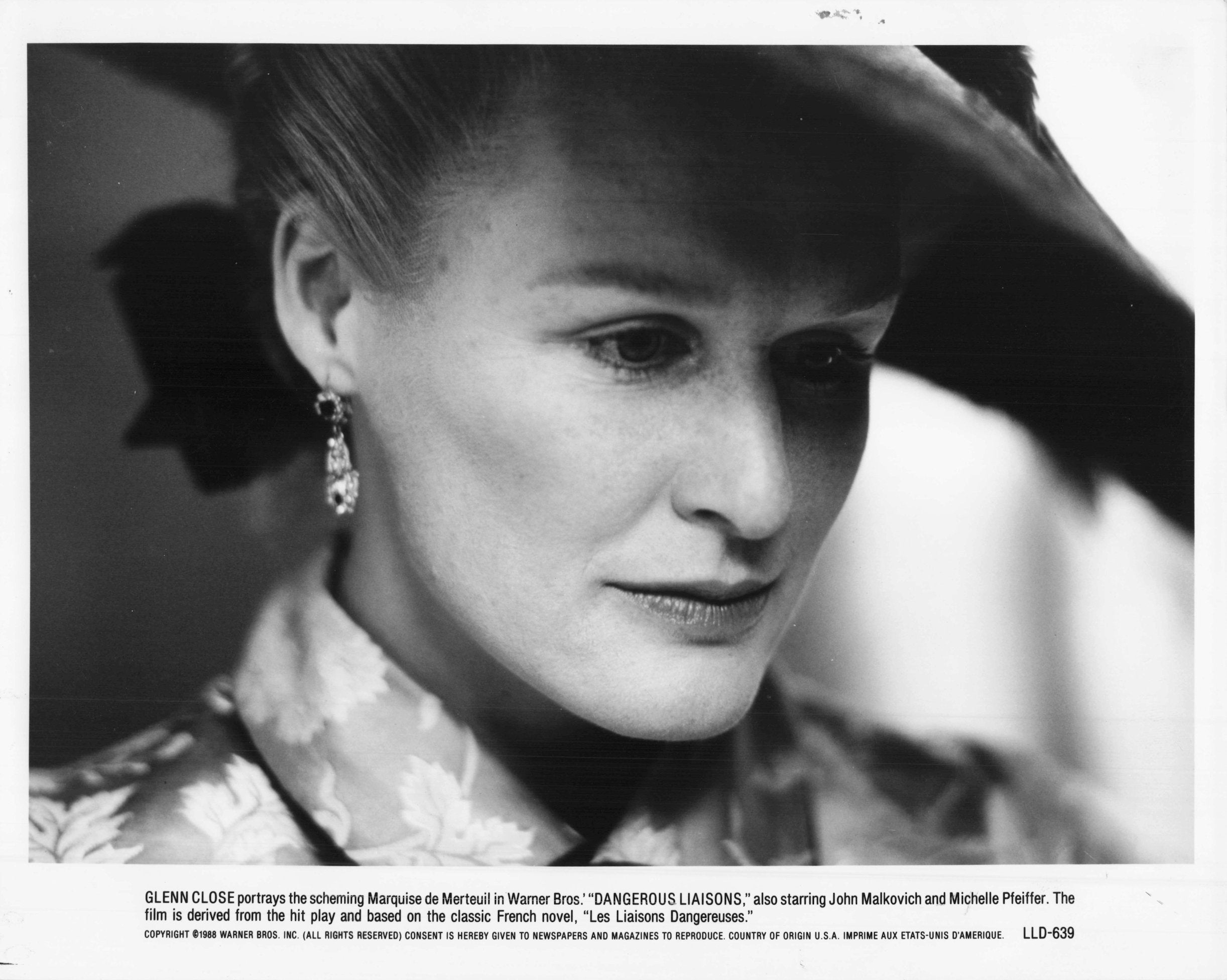 Dangerous Liaisons Glenn Close John Malkovich Film 10x8 Launch Press Photo