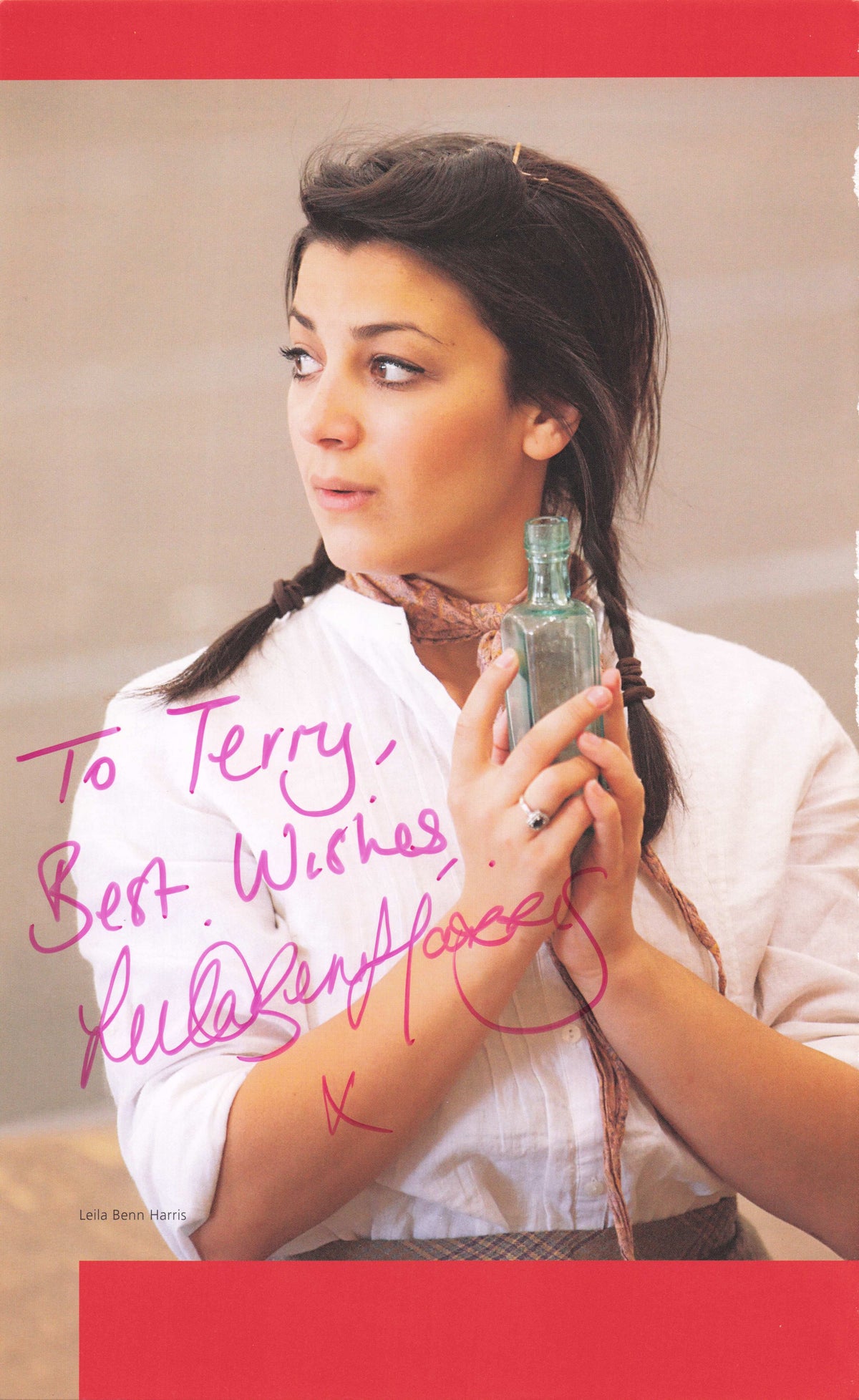Leila Benn Harris Soprano Phantom Of The Opera Chess Hand Signed Photo Page