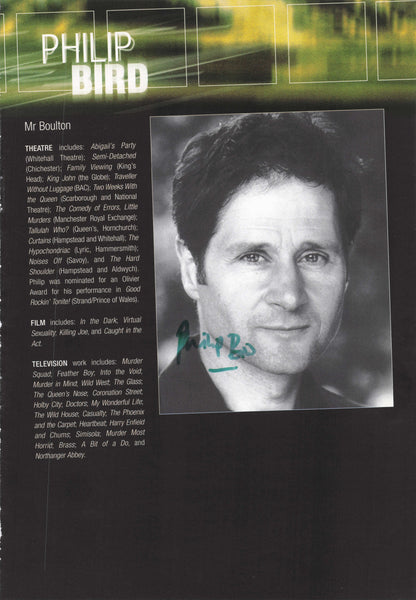 Philip Bird of Dr Who Napoleon Film Rare Vintage Hand Signed Theatre Photo Page