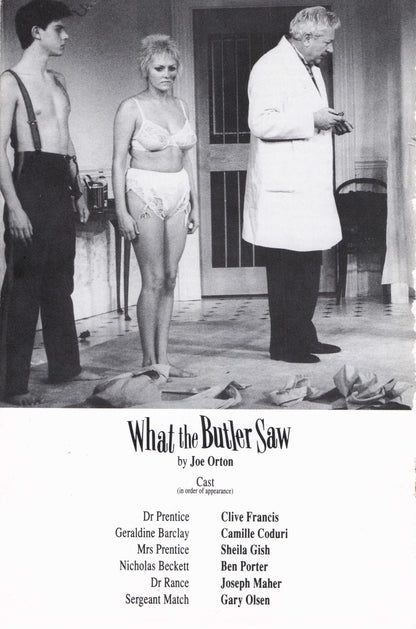 Camille Coduri Of Dr Who RARE Hand Signed What The Butler Saw Theatre Art Page