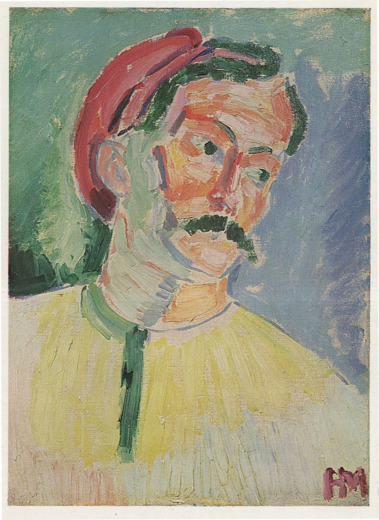Henri Matisse Portrait Of Derain Tate Gallery Painting Postcard