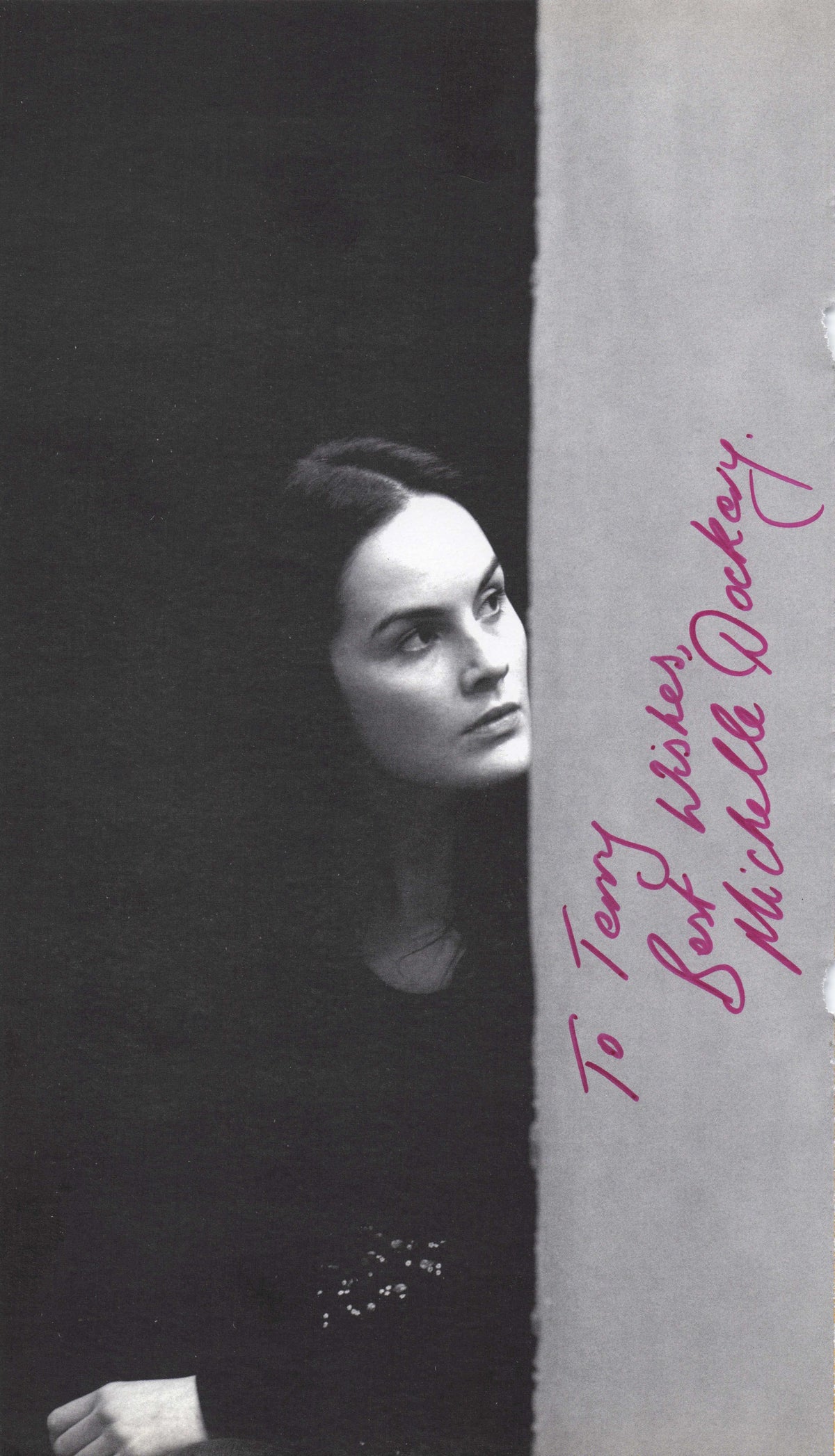 Michelle Dockery of Downton Abbey Hand Signed Theatre Photo Page