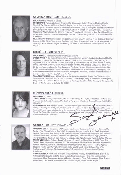 Allen Leach Downton Abbey Sarah Greene Catherine Walker Hand Signed Photo Page