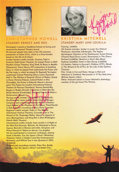 Christopher Howell Kristina Mitchell James Graeme Tammy Joelle Hand Signed Page