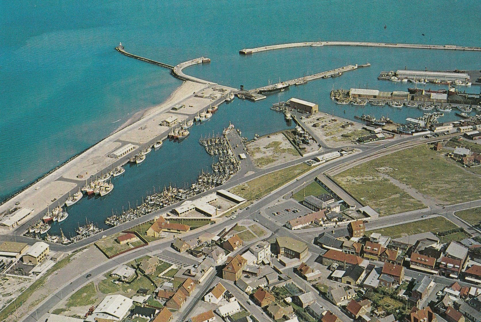 Hirtshals 1980s Aerial Denmark Postcard