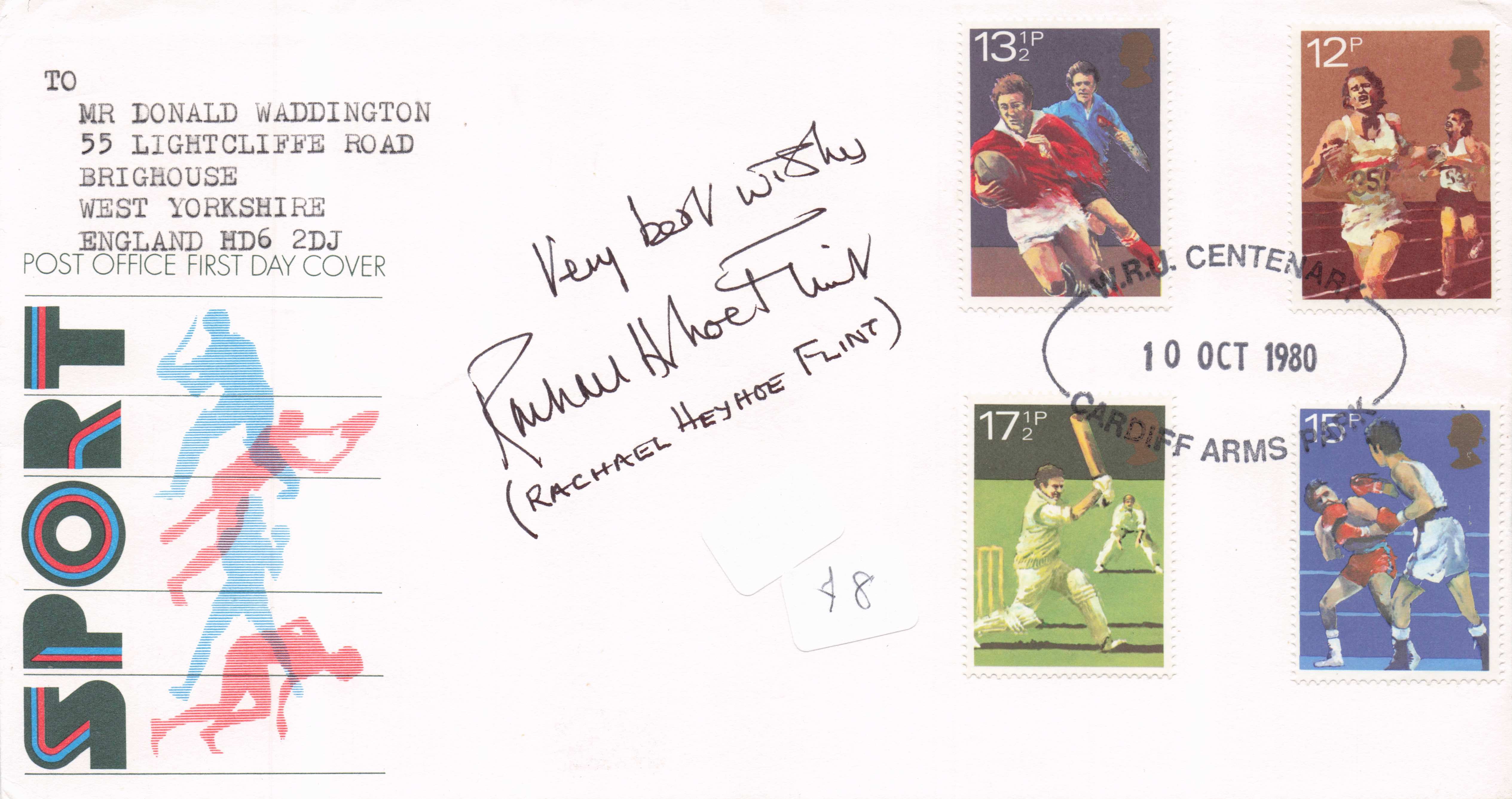 Rachael Heyhoe Flint Womens Cricket Captain 1980 Vintage Hand Signed FDC