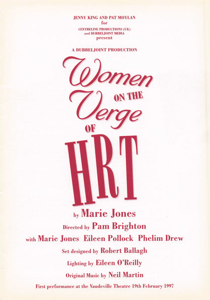Marie Jones OBE Northern Ireland Irish Playwright HRT Hand Signed Theatre Photo Page
