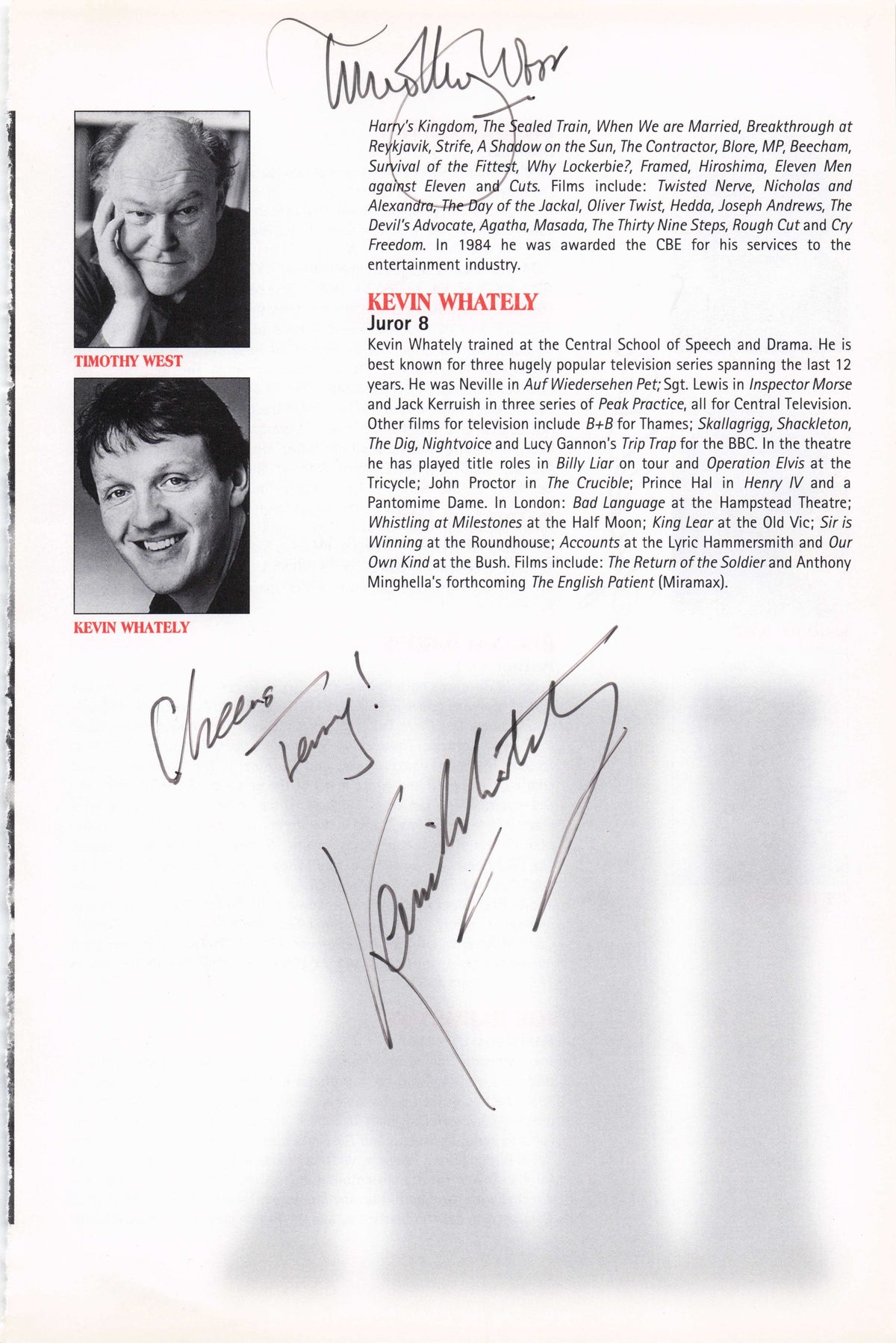 Reginald Rose Twelve Angry Men The Defenders Hand Signed Photo Page & More