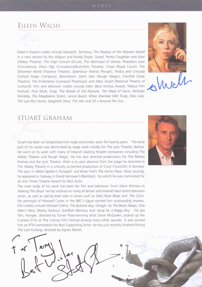 Stuart Graham Hunger Strike Tinker Tailor Soldier Spy Hand Signed Theatre Photo Page