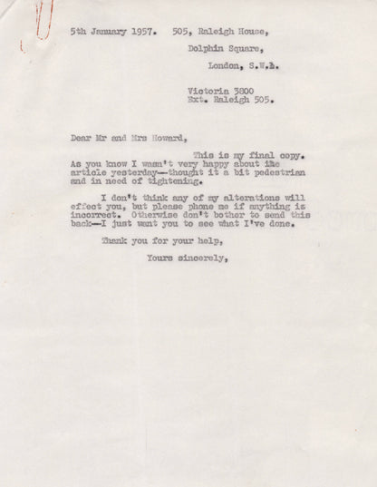 Trevor Howard The Third Man Mutiny On The Bounty Hand Signed 1950s Script