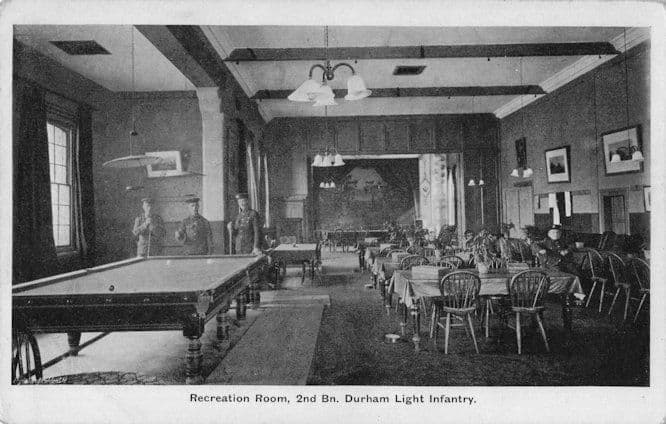 2nd Durham Military Regiment Infantry Army Billiard Room Old Postcard