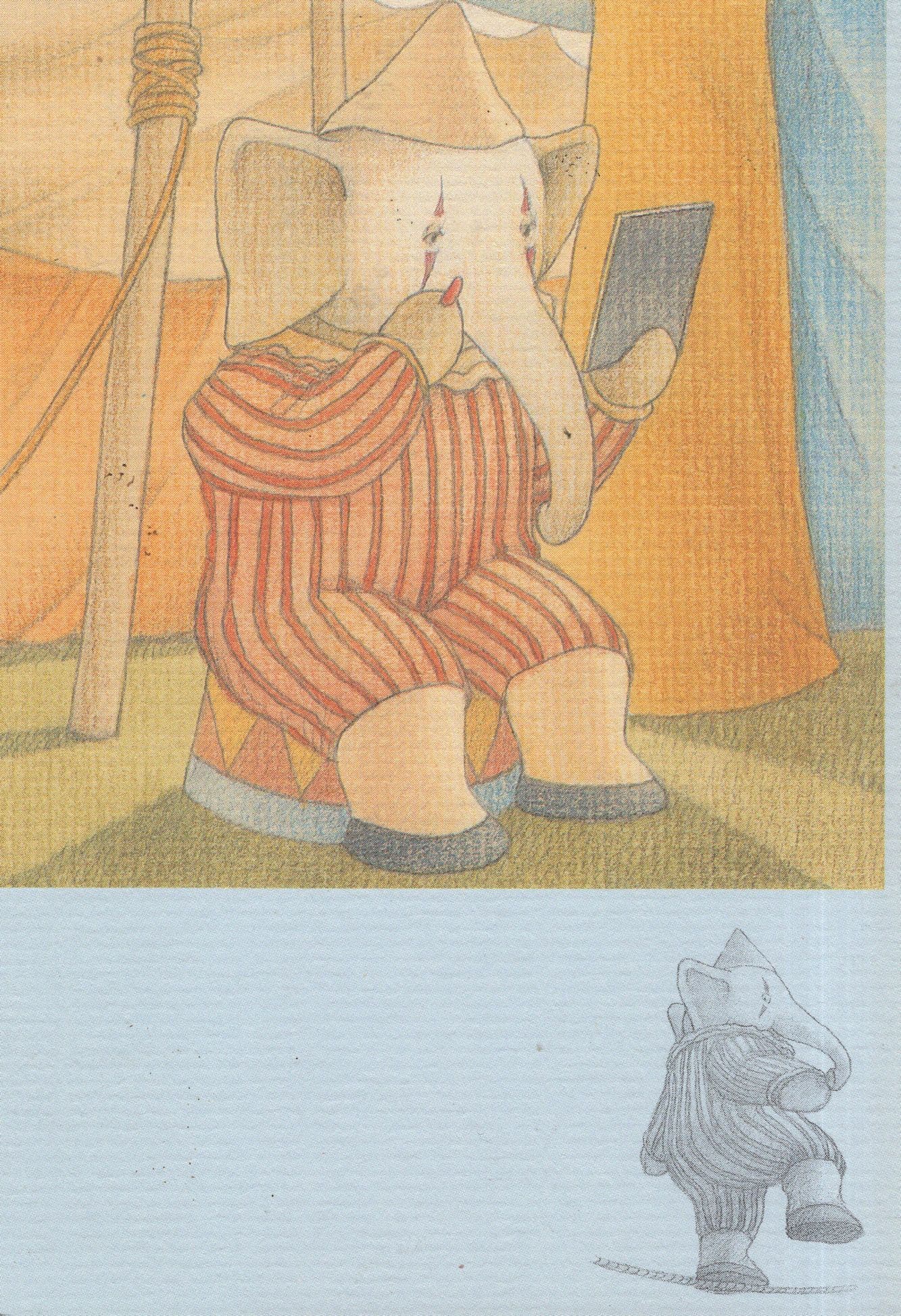 A Clown Never Forgets Elephant Circus Comic Postcard