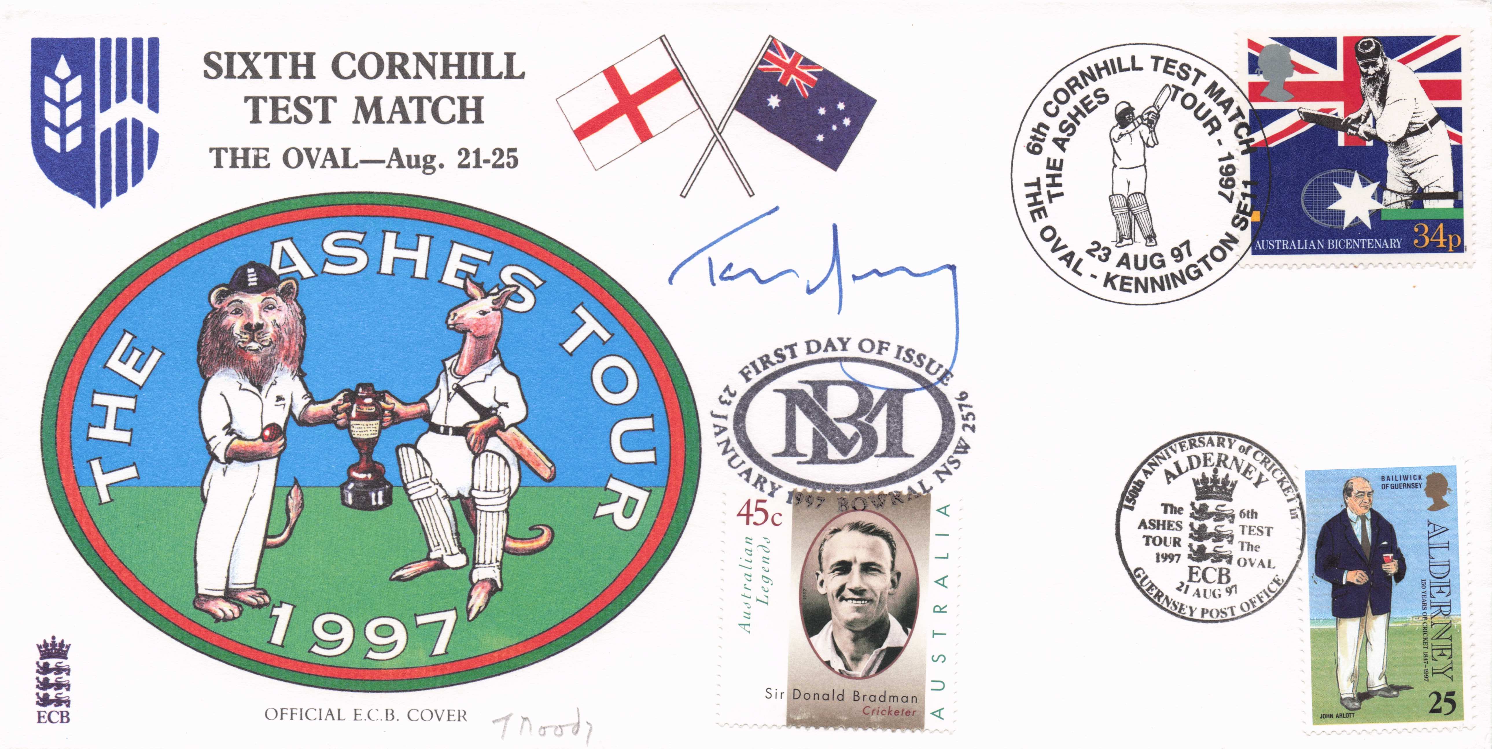 Tom Moody Warwickshire Cricket 1997 Ashes Hand Signed First Day Cover FDC