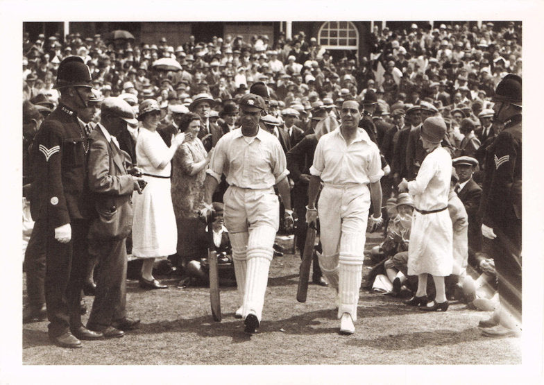 Jack Hobbs Surrey & Herbert Sutcliffe Yorkshire Cricket Rare Real Photo Postcard