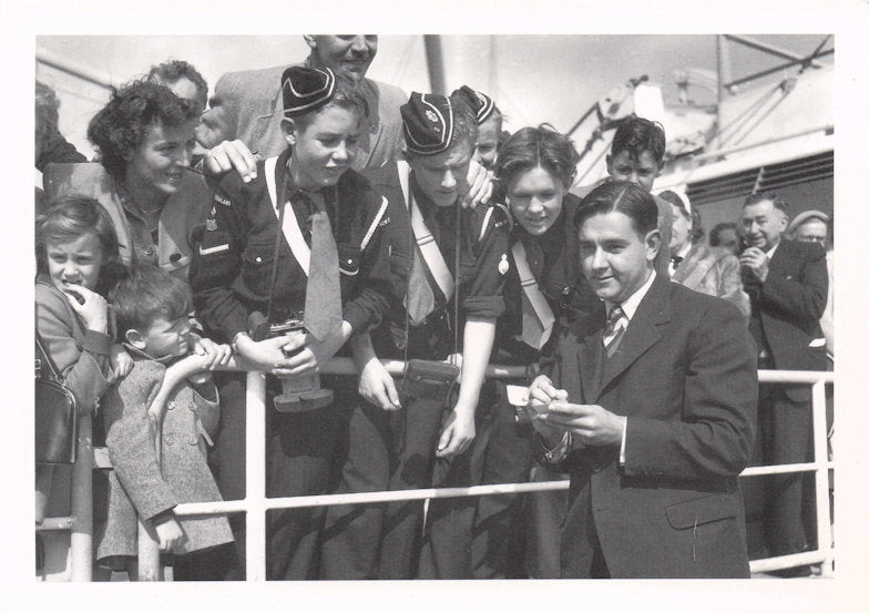 Colin Cowdrey Oxford University Kent Signing Autographs Cricket RPC Postcard