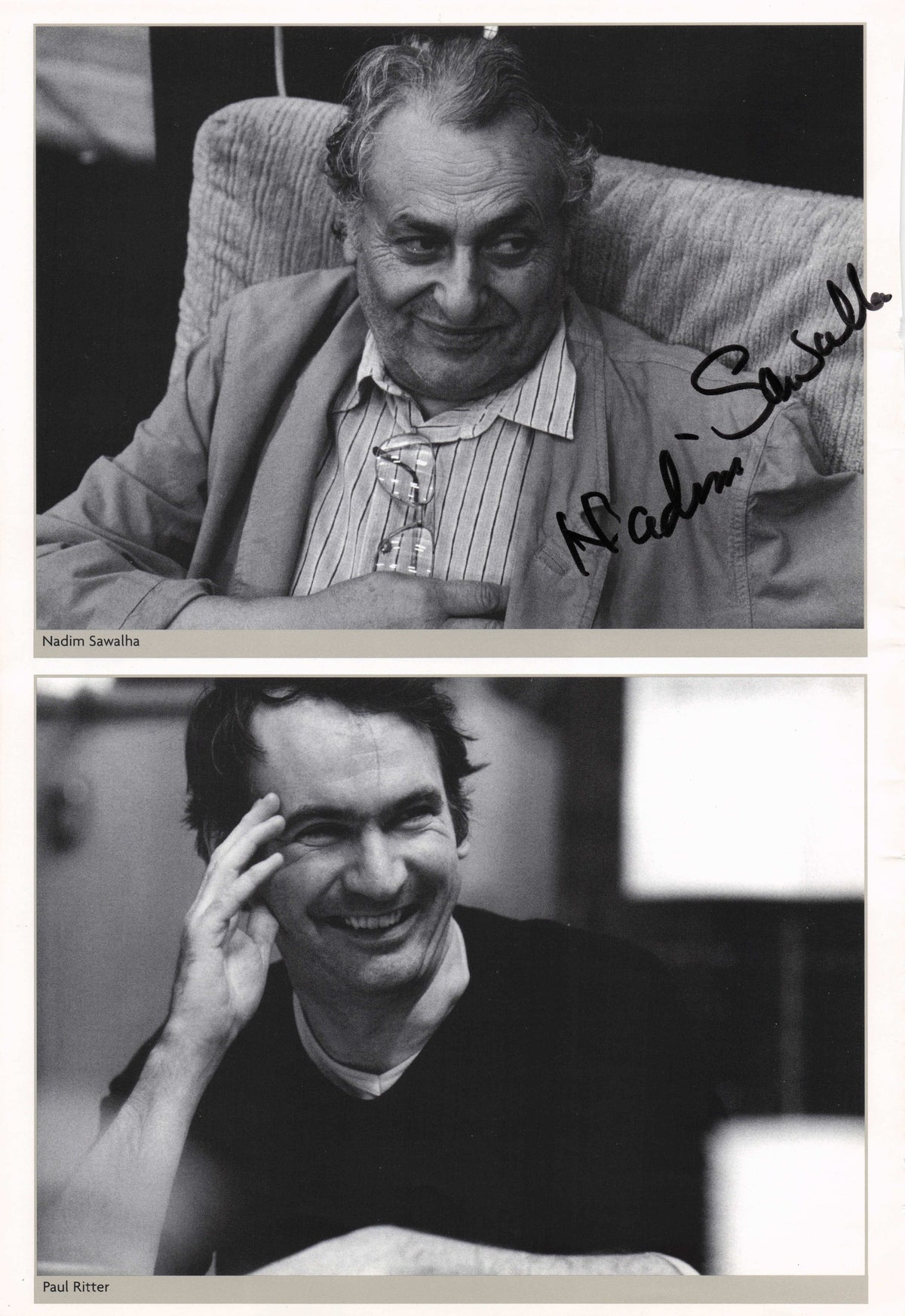 Nadim Sawalha James Bond 007 Jordan Film Actor Hand Signed Theatre Page Photo