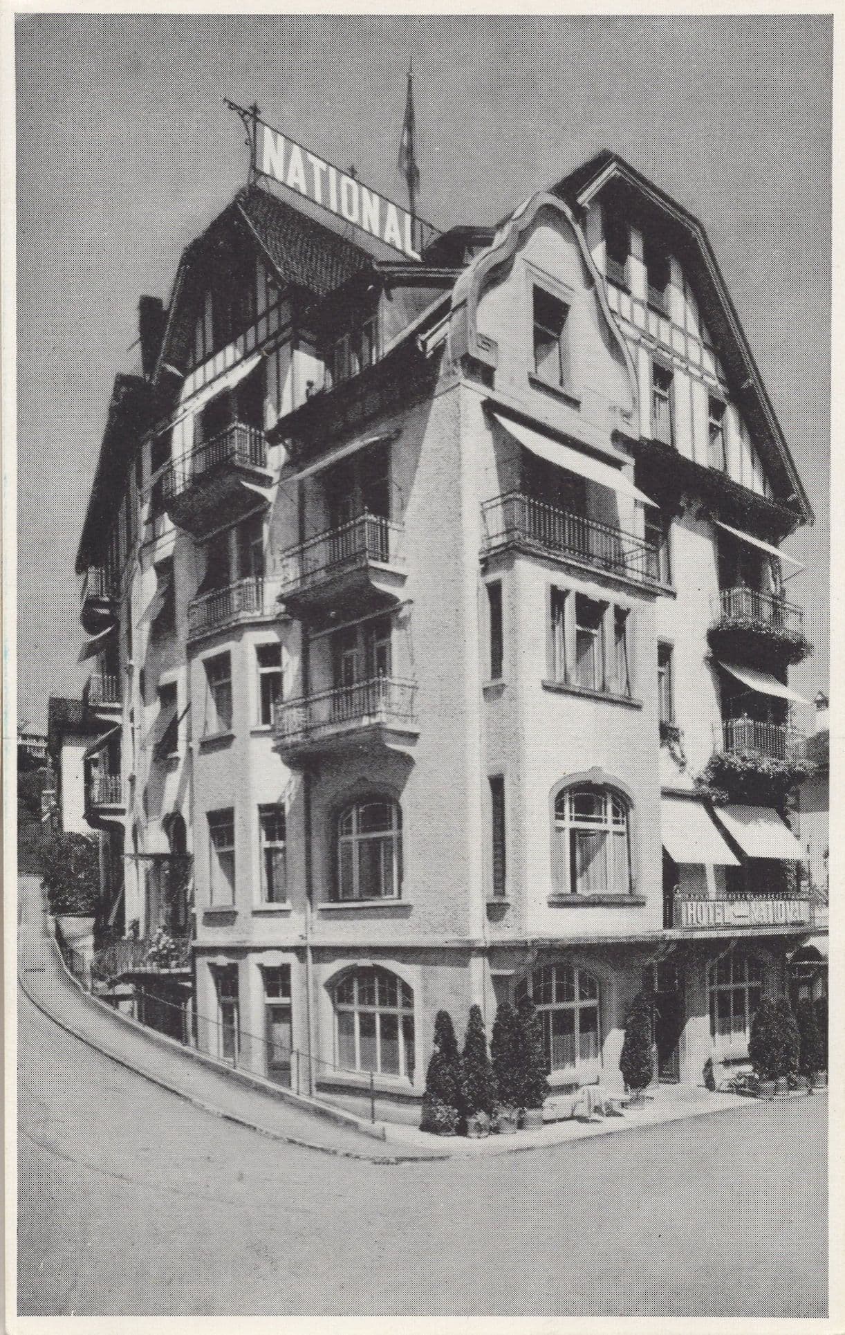 Hotel National Weggis Austria Stunning Old Postcard