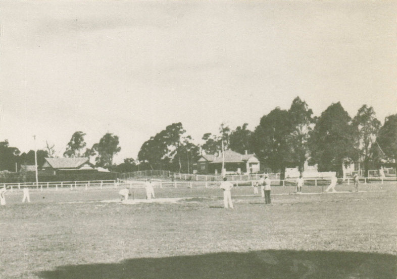Don Bradman's Father Umpiring Antique Cricket Game At Oval Australia Postcard