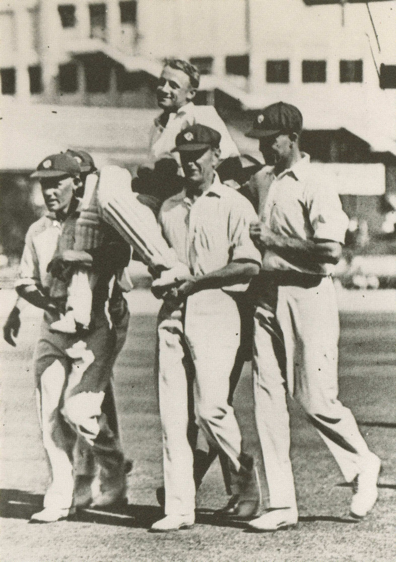 Don Bradman in 1929 At Queensand Record Batting Cricket Real Photo Postcard