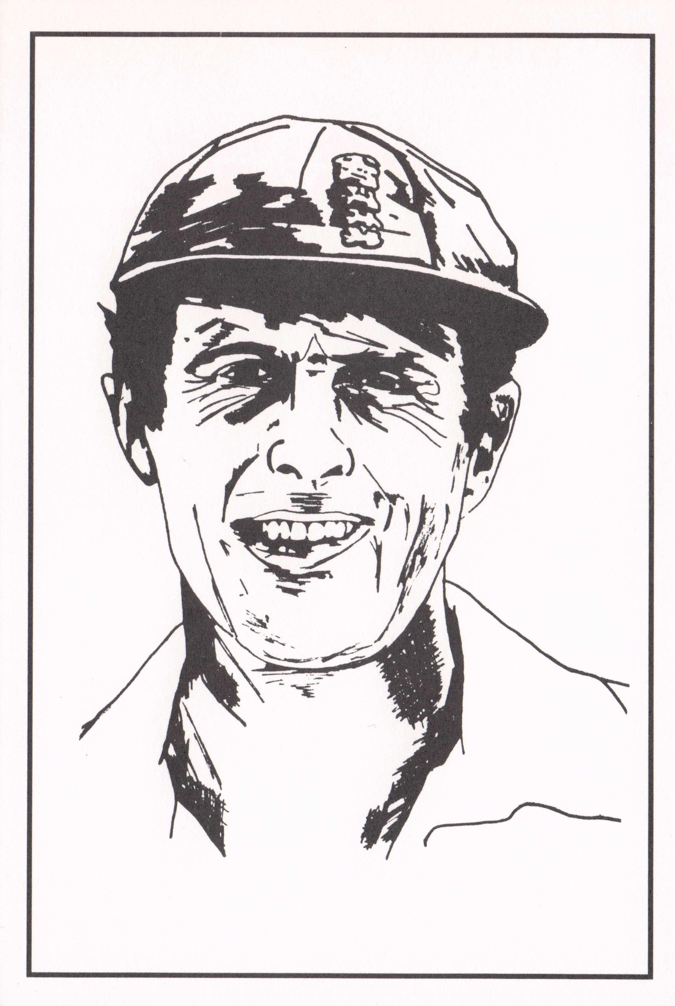 Geoffrey Boycott Yorkshire Club Cricketer Painting Drawing Art Postcard