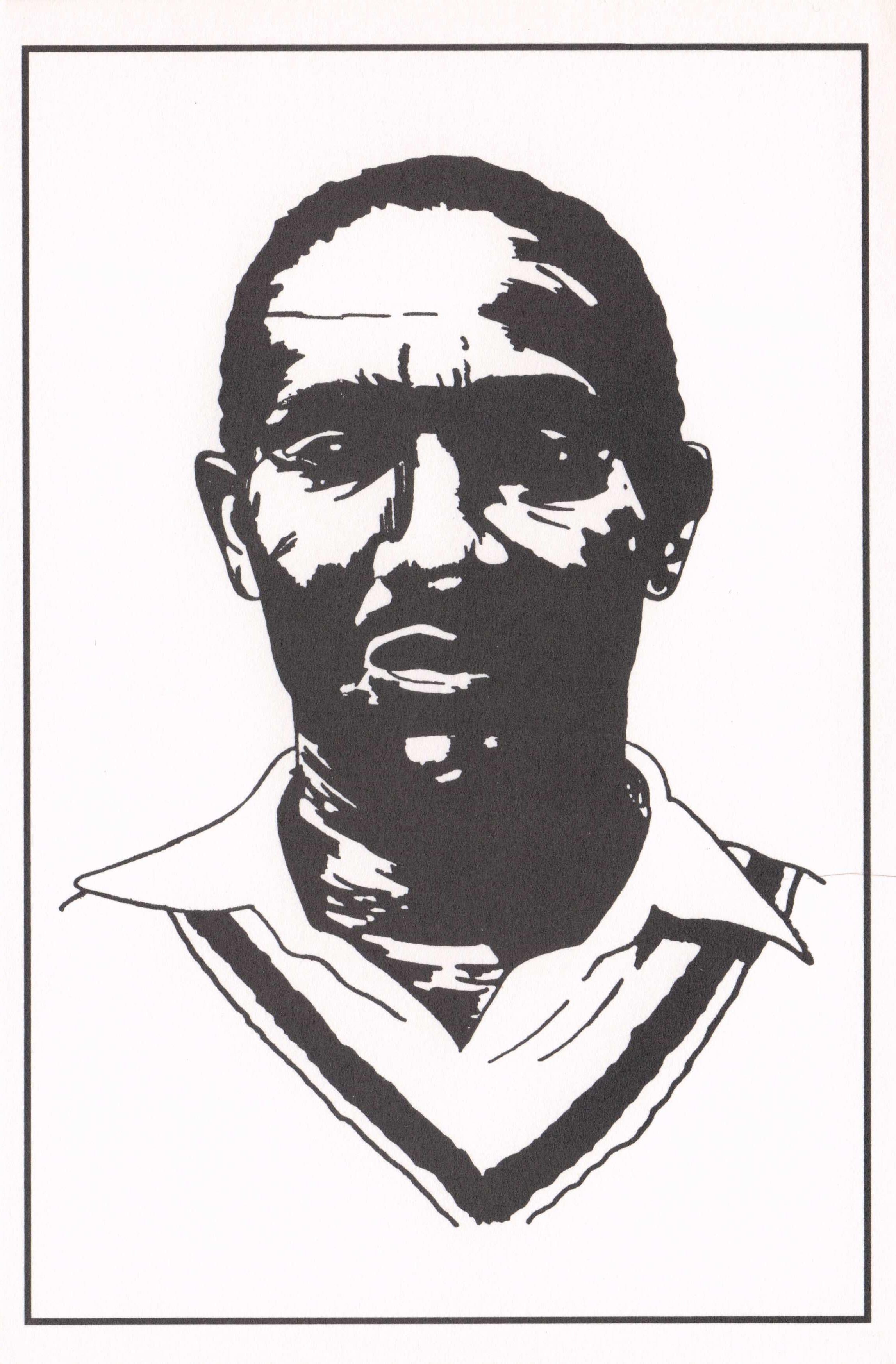 Frank Worrell Jamaica Barbados West Indies Cricket Portait Painting Postcard