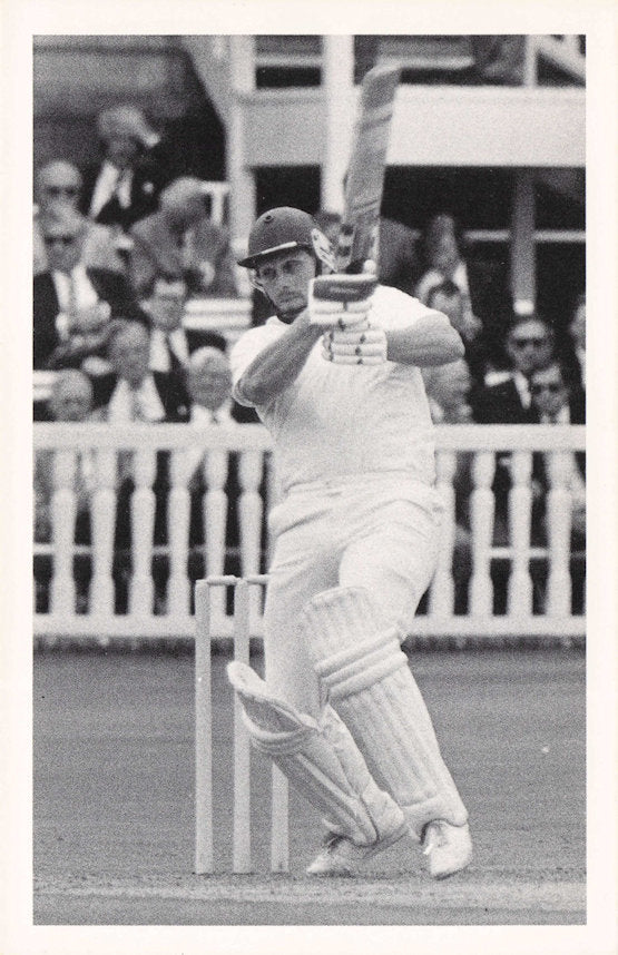 Robin Smith 1989 Hampshire Cricket Team In Action Batting Rare Photo Postcard