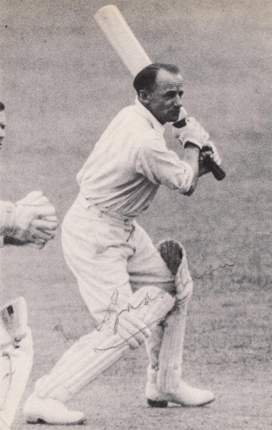 Don Bradman Australian Cricket Rare Real History Photo Postcard