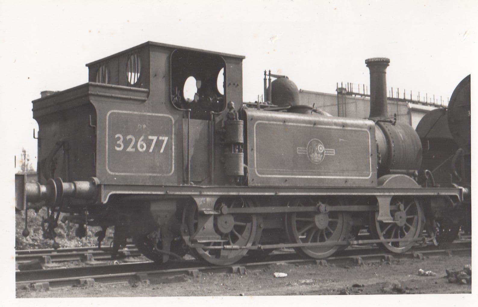 32677 Train At Unidentified Station Vintage Railway Photo