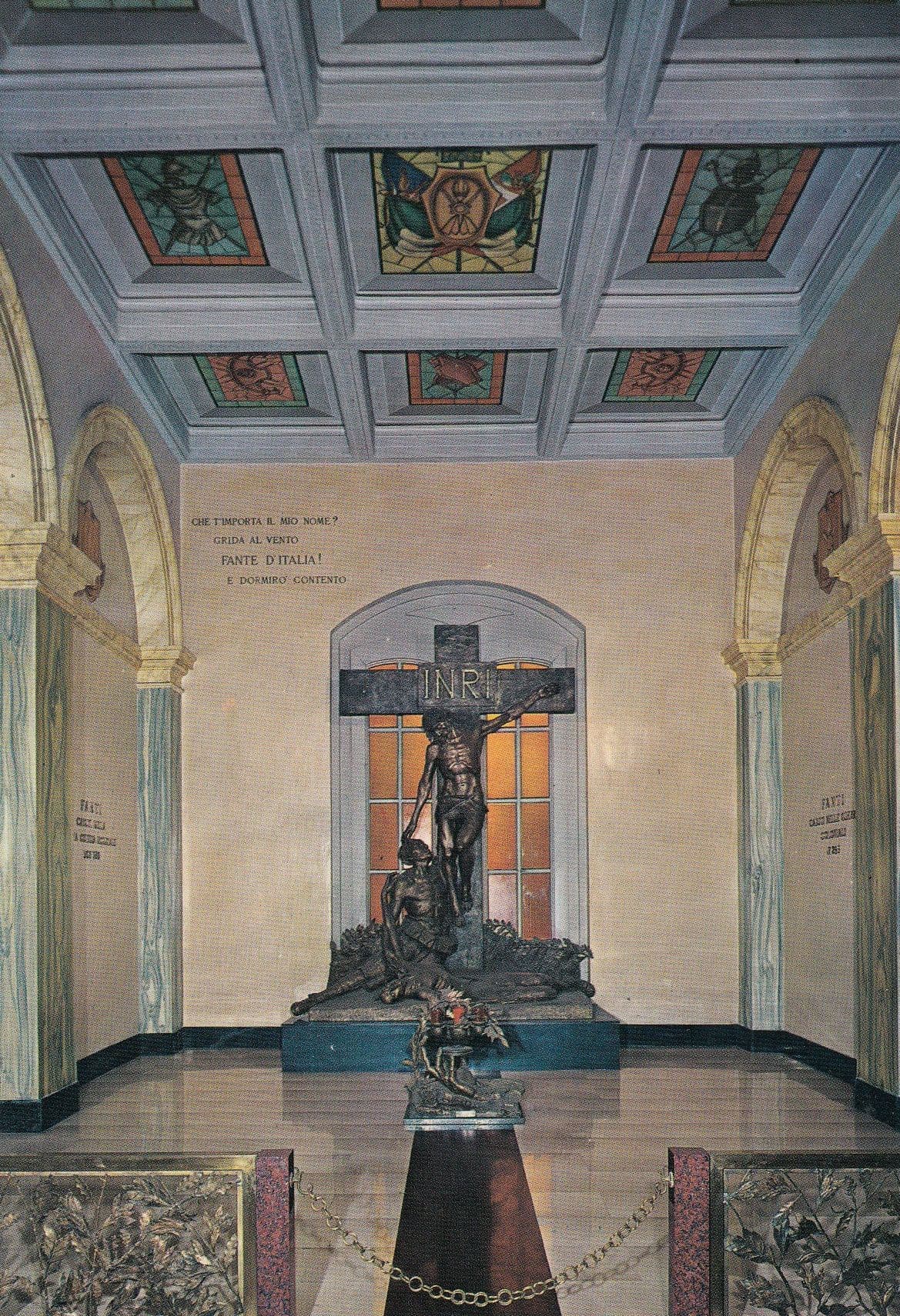 Il Sacrario Dove Si Ricordano Crucifix Italian Museo Storico Della Fanteria Postcard