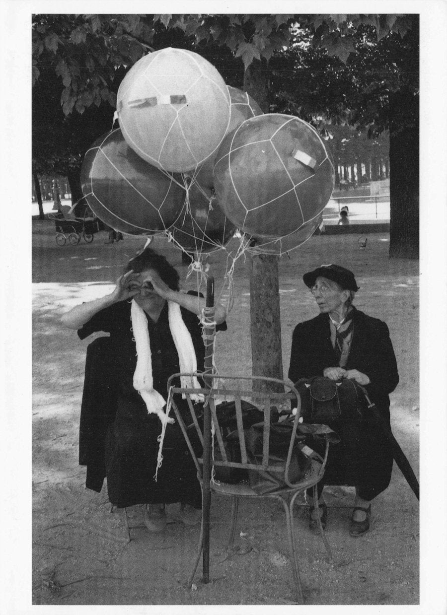 Man Squinting Eyes Squints Balloons Photo Postcard