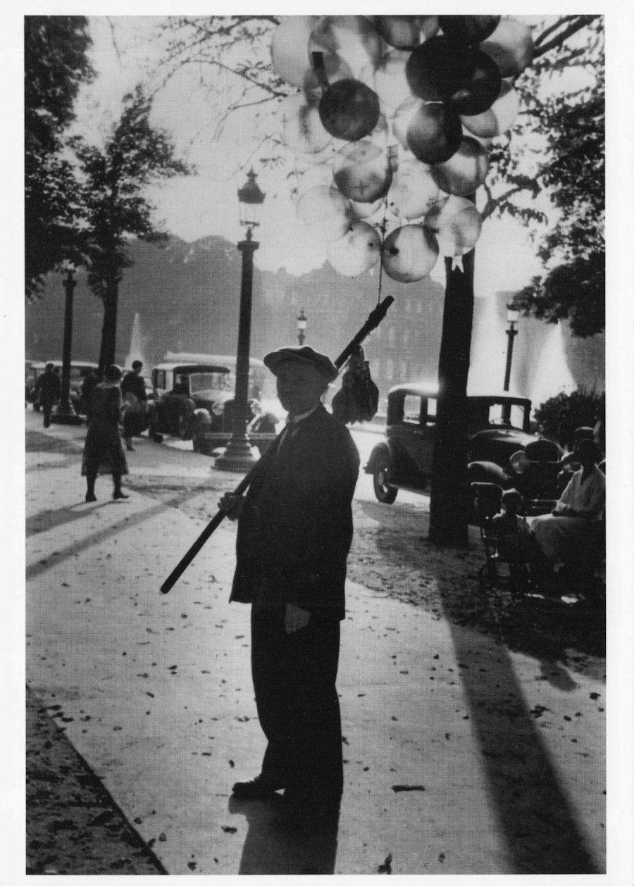 Lucien Aigner Vendeur De Balloons Aux Champs Elysees Paris French RPC Postcard