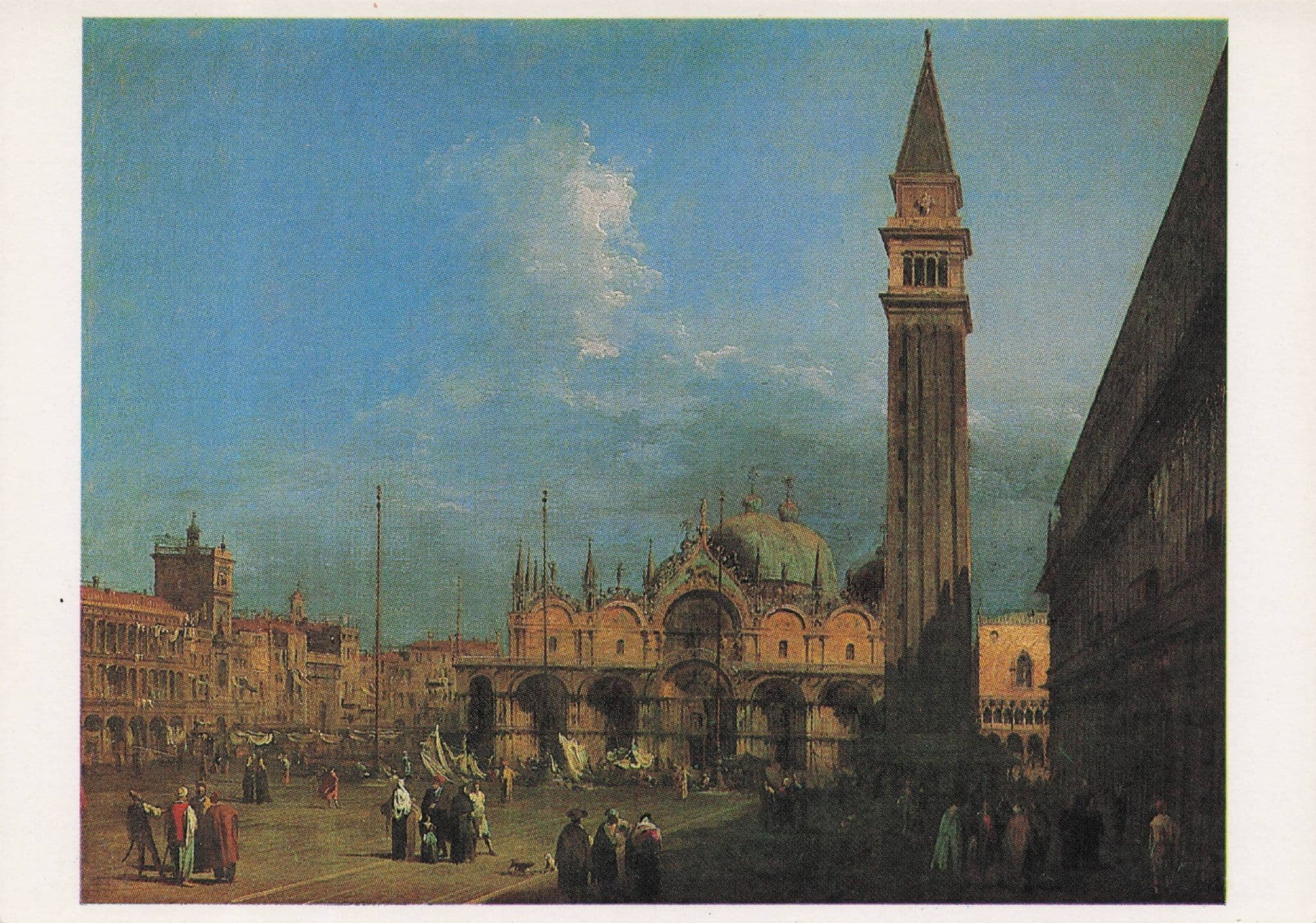 Canaletto The Piazza San Marco Royal Collection Painting Postcard