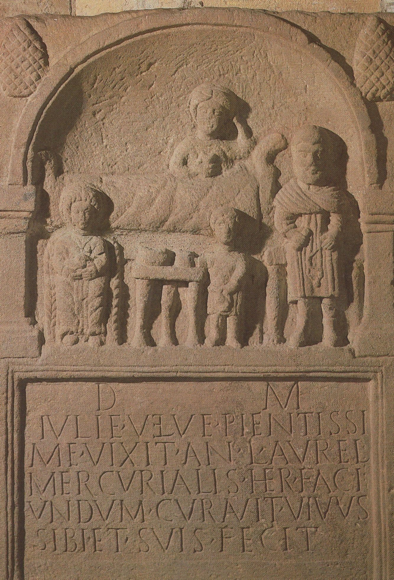 Julia Velva Roman Tombstone York Museum Postcard