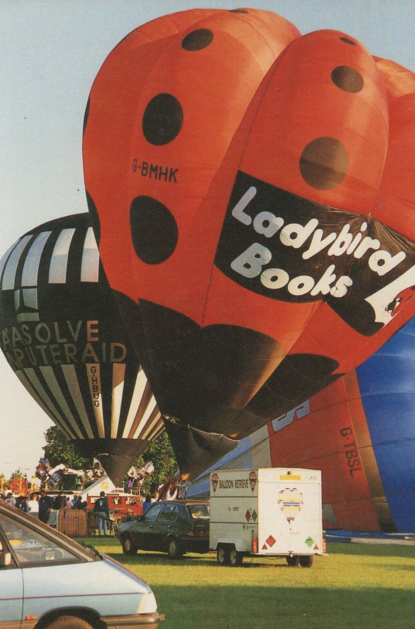 Ladybird Book Hot Air Balloon at Basingstoke 1990 Postcard