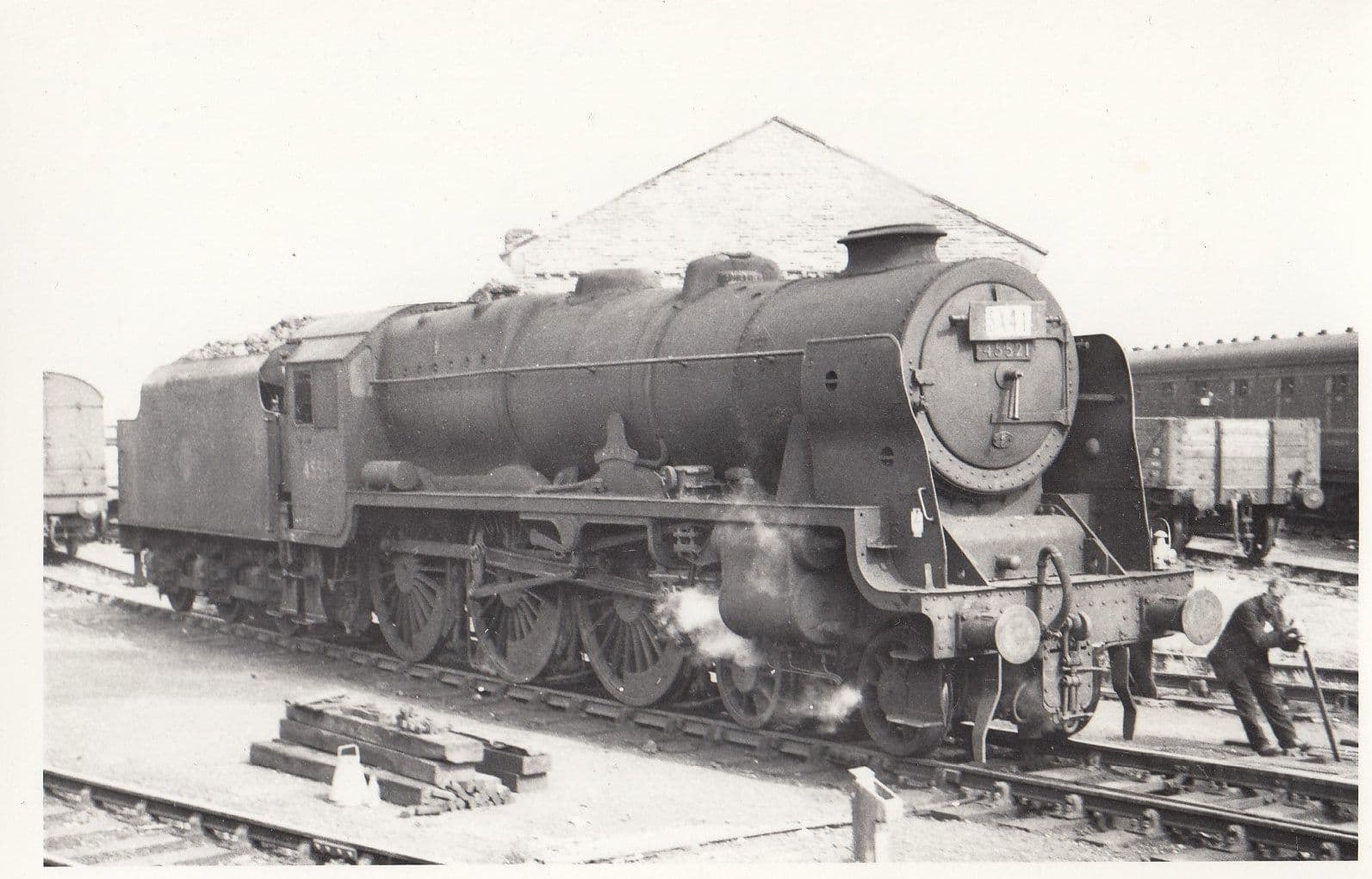 45521 Train At Manchester Station in 1960 Vintage Railway Photo