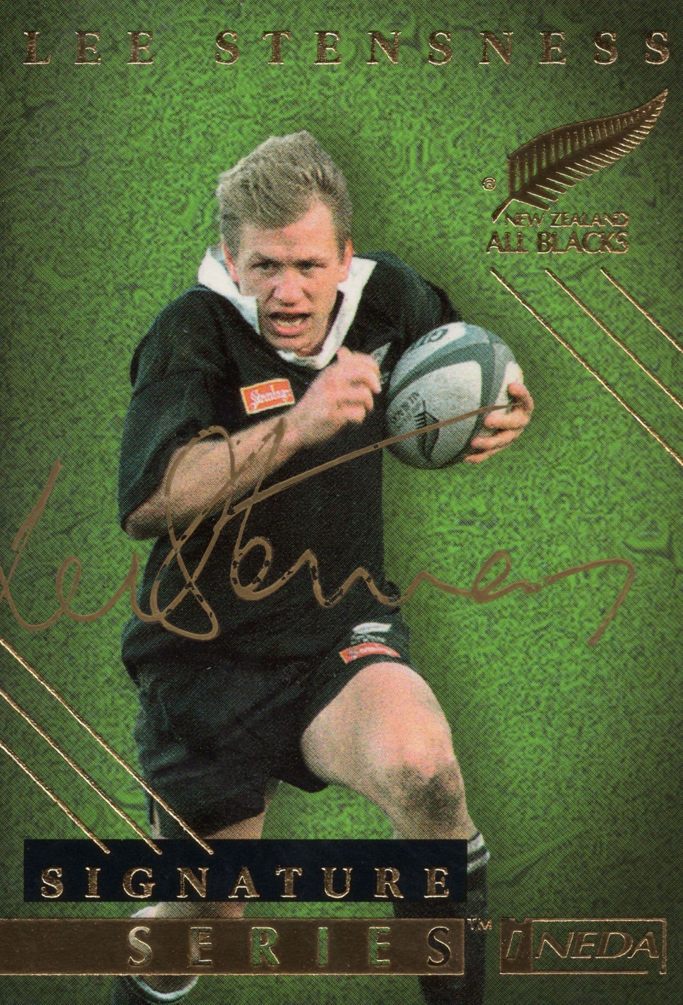 Lee Stensness New Zealand Signature Rugby Hand Signed Photo Card