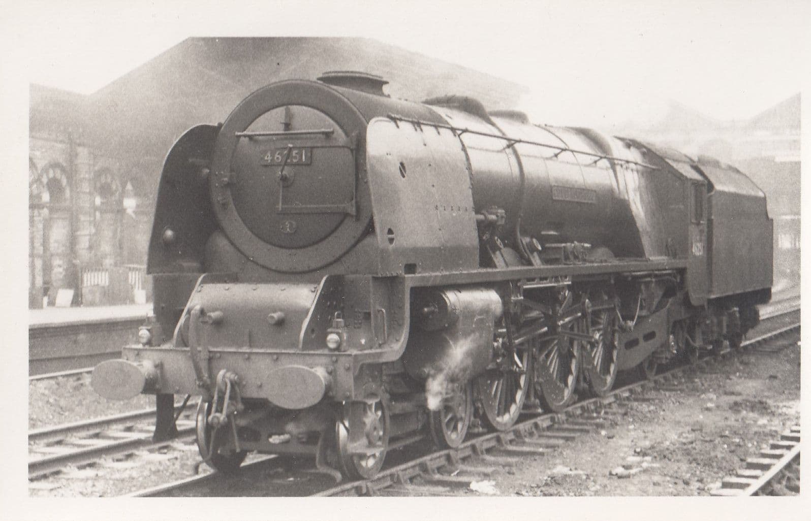 48178 LCGB Train At Unidentified Station Vintage Railway Photo