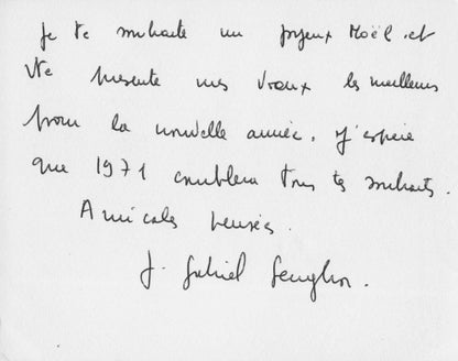 Senegal Ambassador Paris French France Embassy Hand Signed Card Autograph