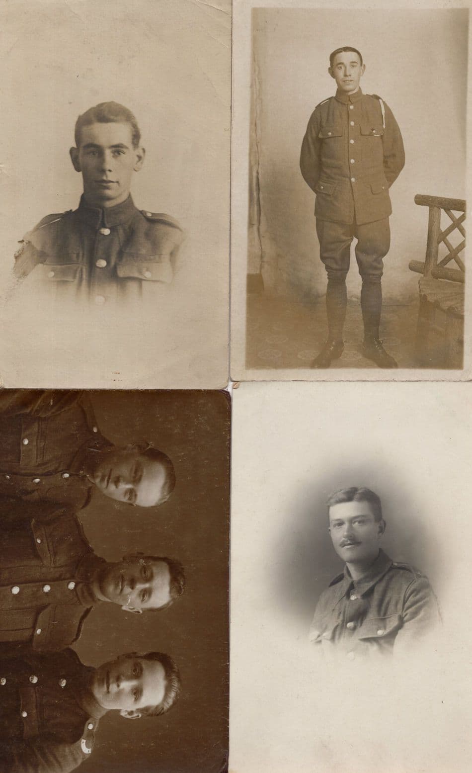 4x Infantry WW1 Soldier Military War Portrait Postcard s incl Germany