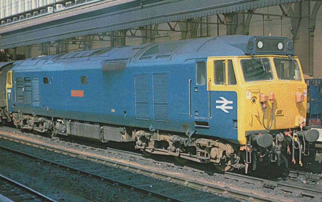50009 Conquer Train Class 50 at Exeter St Davids Railway Station Postcard