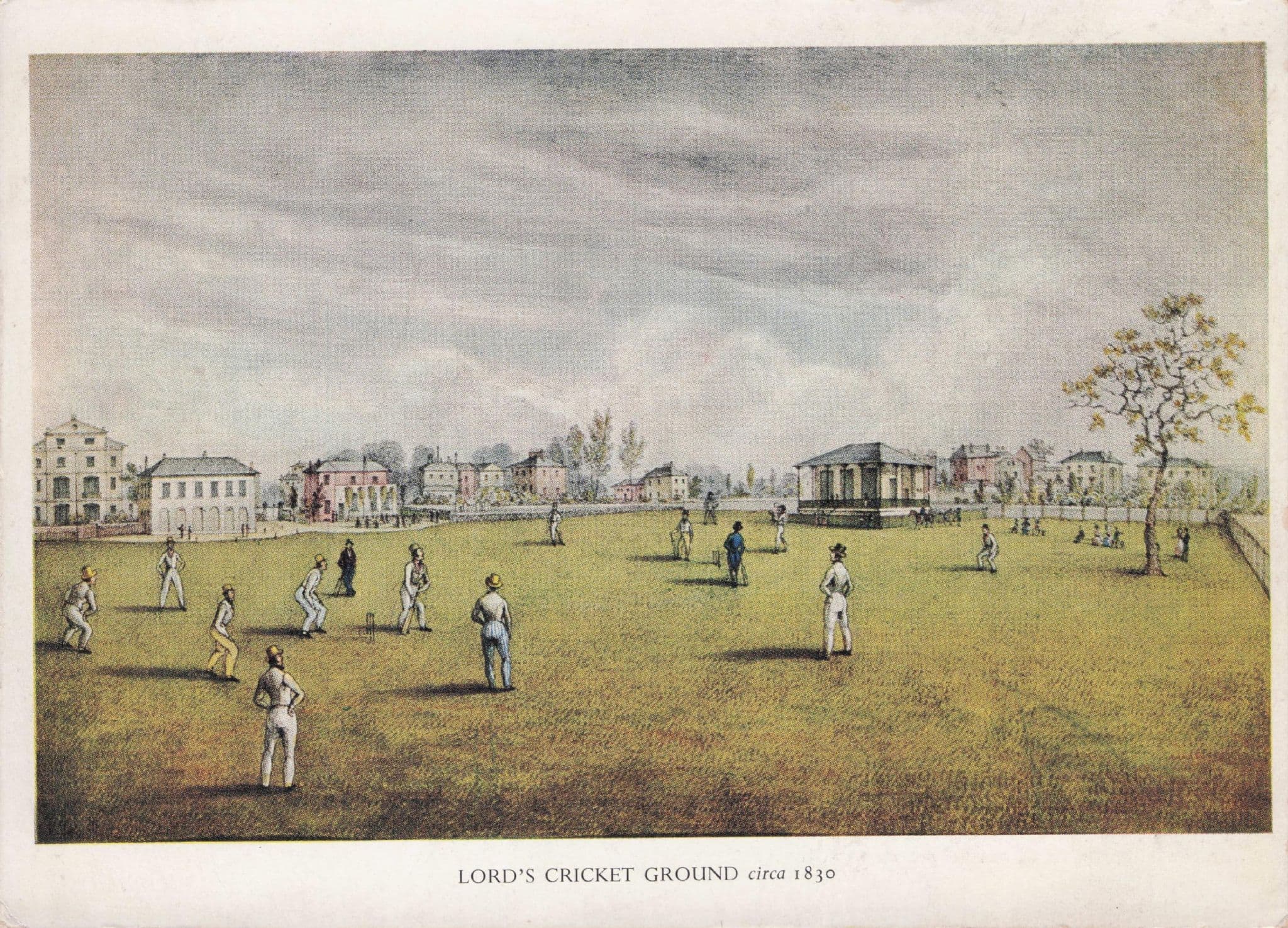 Lords Cricket Ground In 1830 Victorian Painting Postcard