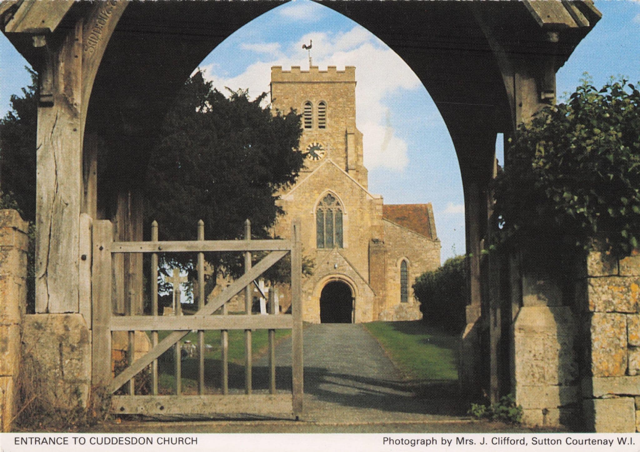 Cuddesdon Church Entrance Oxford Women's Institute Postcard