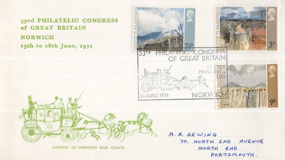 53rd Philatelic Congress Of Great Britain Norwich FDC First Day Cover