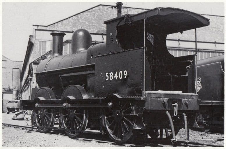 58409 Train Engine Broken Down at Crewe Works in 1952 Train Railway Postcard