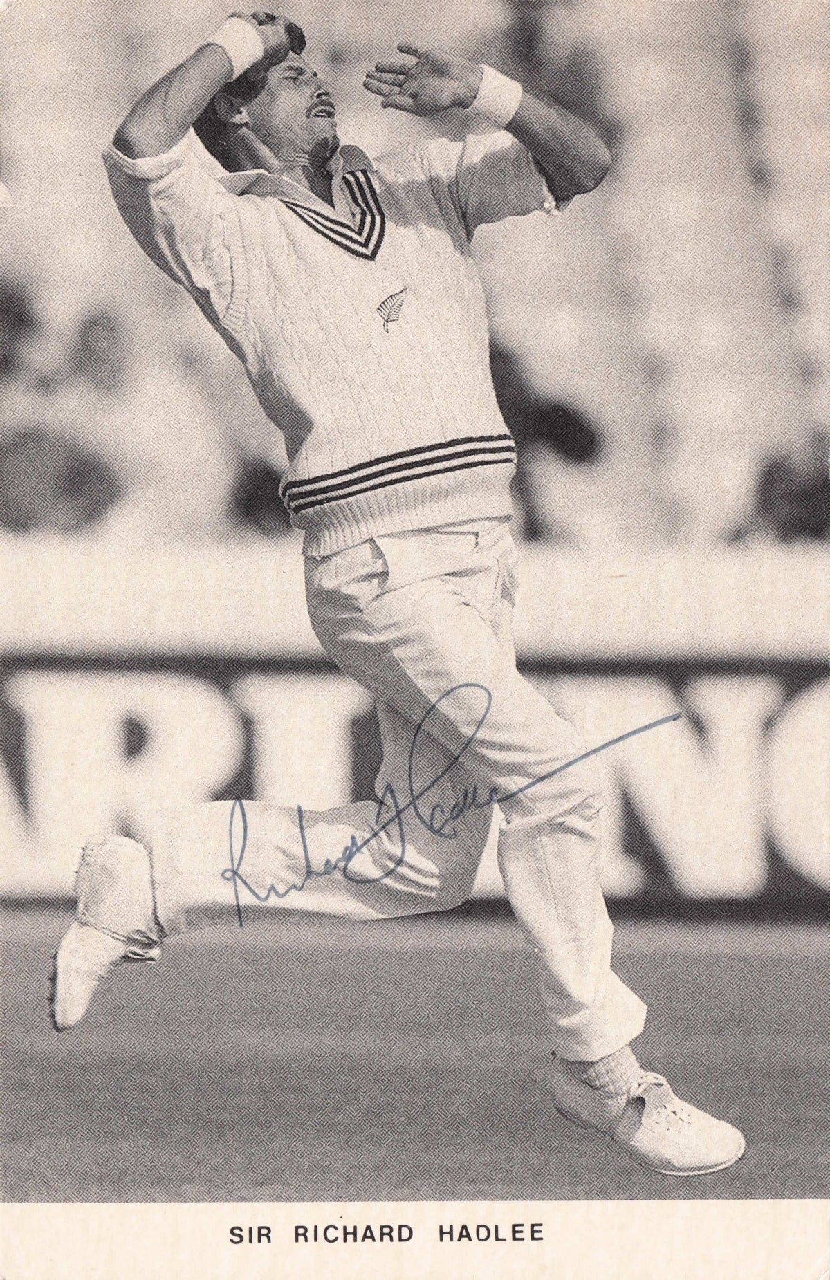 Richard Hadlee New Zealand International Cricket Hand Signed Photo