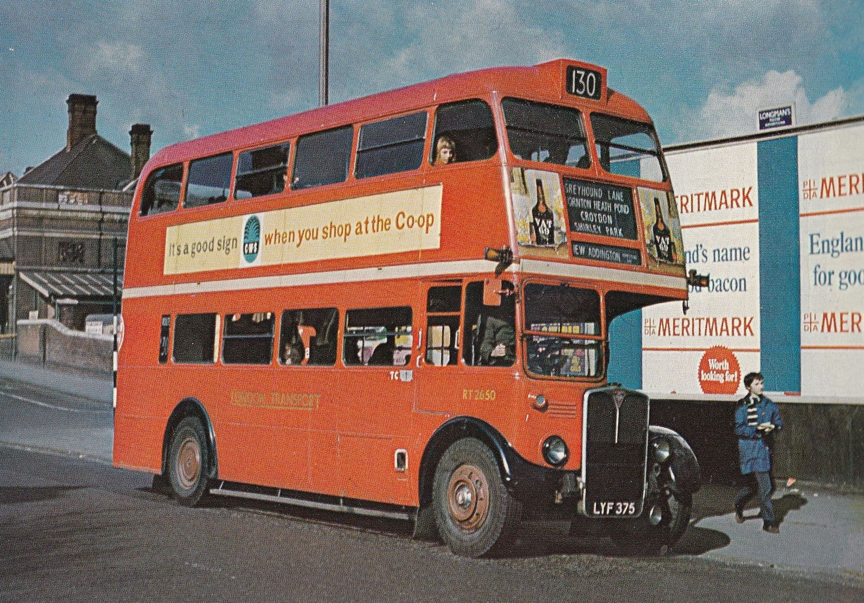 Meritmark Bacon Co-Op London Bus Advertising Postcard