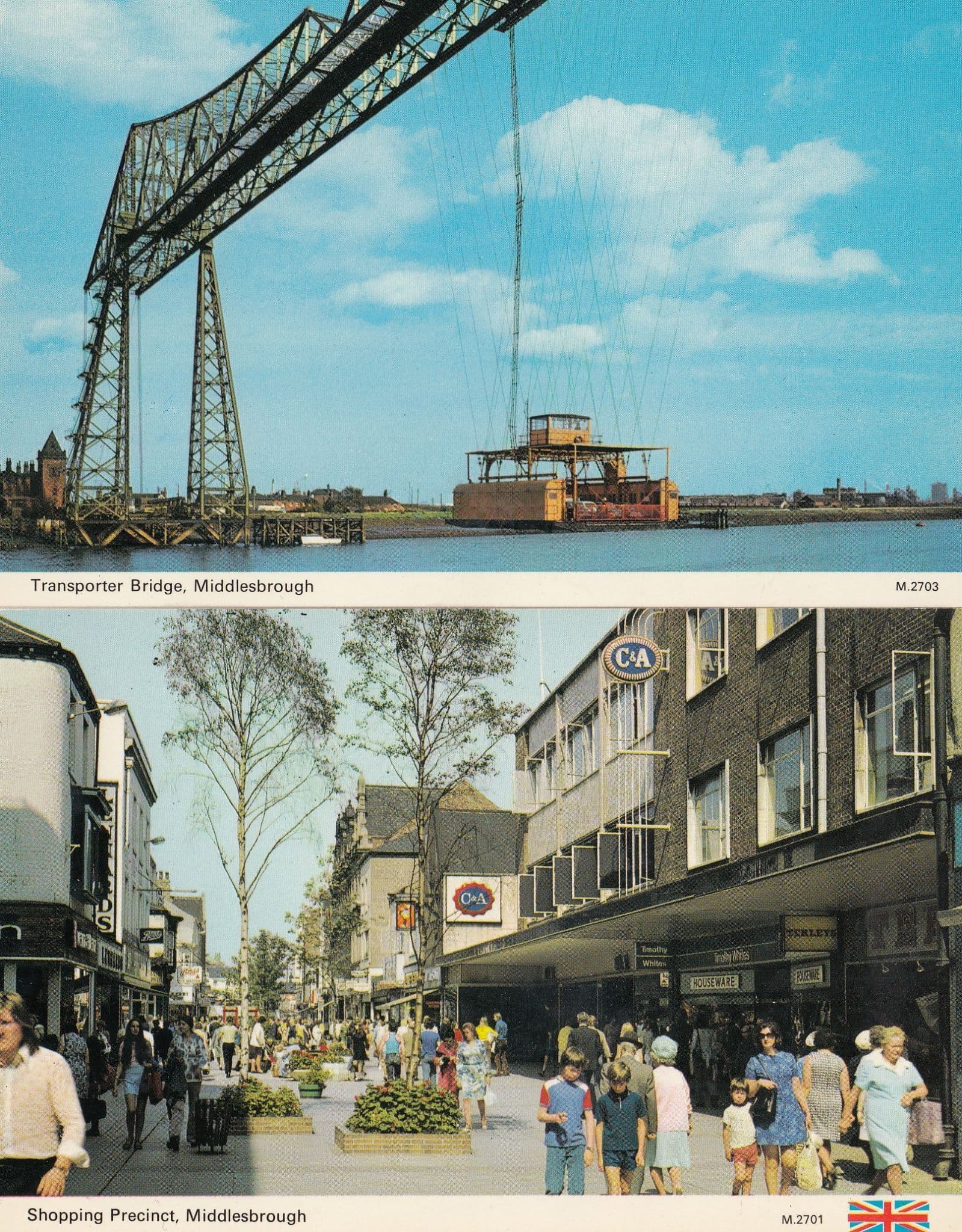 Middlesborough C&A Store Department Shop Boots Chemists 2x 1970s Postcard s