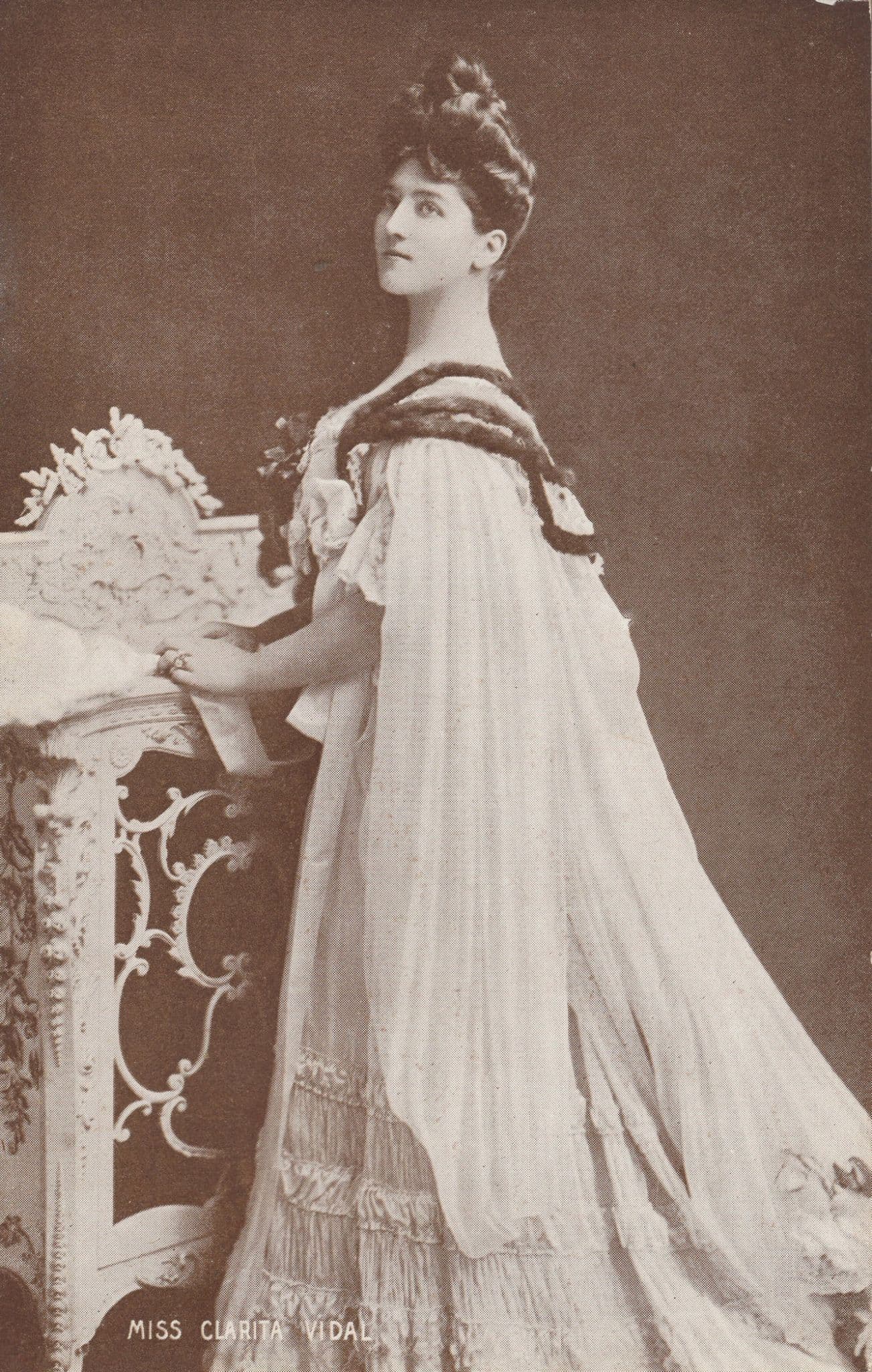 Miss Clarita Vidal Edwardian Actress Rare Antique Postcard